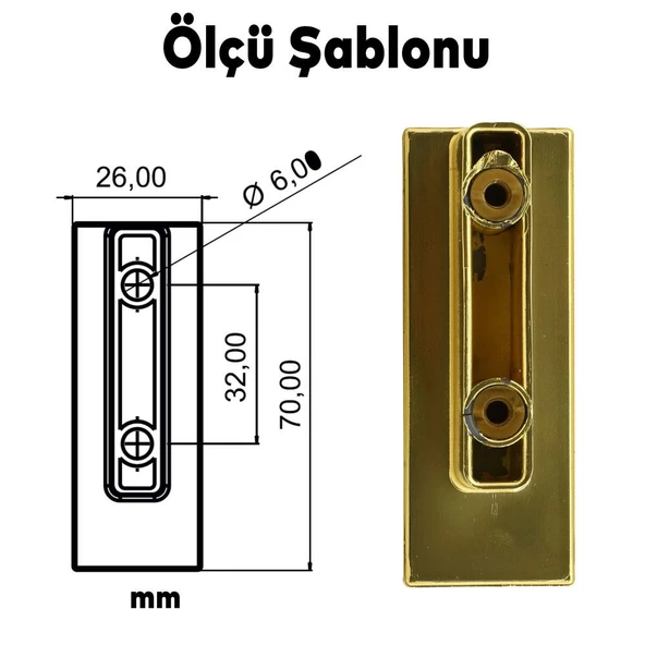 Notre Düğme Çekmece Dolap Dolabı Kapak Kulpu Kulbu Plastik Gold Altın Kulpları 32 Mm Mobilya Mutfak - 3