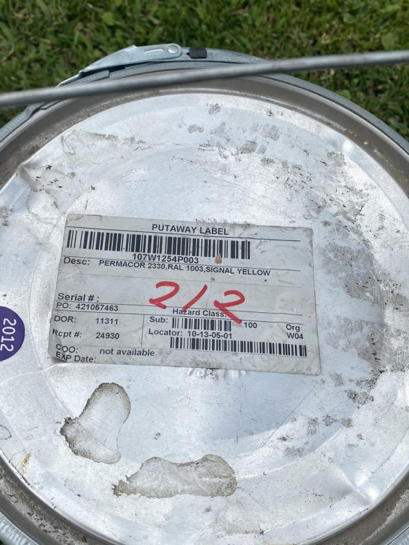 Sika Permacor 2330 Sarı Renk Korozyon Önleyici Boya 10 Kg 10/2013 Tarihli - 3