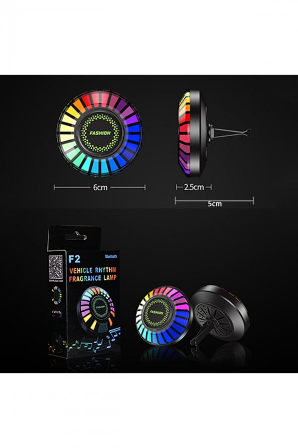 Bluetooth Araba Rgb Ortam Işığı Usb Ritim Kokulu Lamba Şerit Hava Spreyi Pickup Led Silindir APP - 4