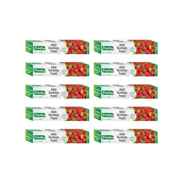 Fresh Up 23x31cm Ekonomik Kilitli Buzdolabı Poşeti 80 Adet - V