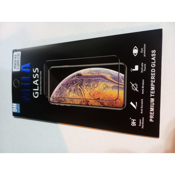 ASLANTİC POCO X3 9H KIRILMAZ CAM KORUYUCU ürün görseli 1