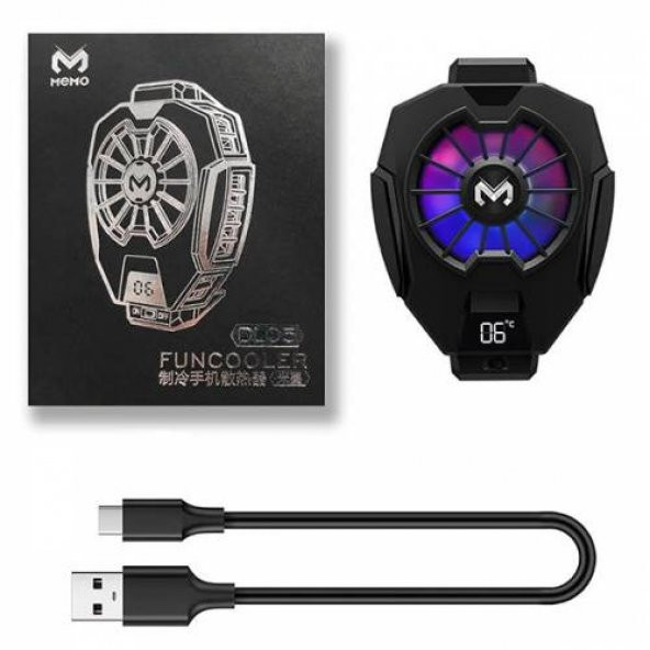 Coofbe RGB Led Işıklı Telefon Isı Göstergeli Telefon Soğutucu Fanı, Ultra Sessiz Soğutucu - 4