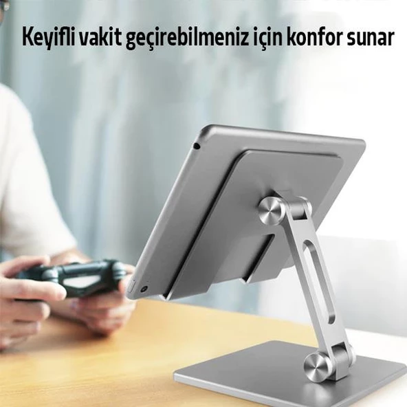 Coofbe Ayarlanabilir Masaüstü Tablet Standı Tablet Tutucu Alüminyum Ayarlanabilir Tablet Tutucu - 8