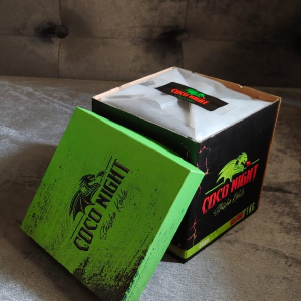 Coco Night (TANITIM FİYATI) 20kg hindistan cevizi küp Nargile kömürü 26mm - 2