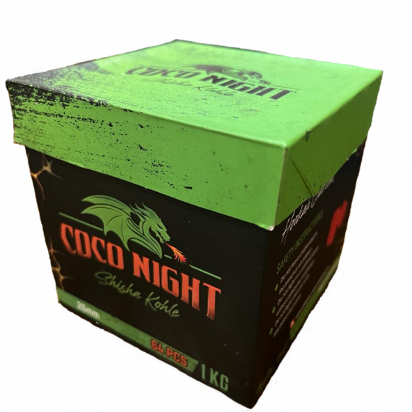 Coco Night (TANITIM FİYATI) 20kg hindistan cevizi küp Nargile kömürü 26mm - 9