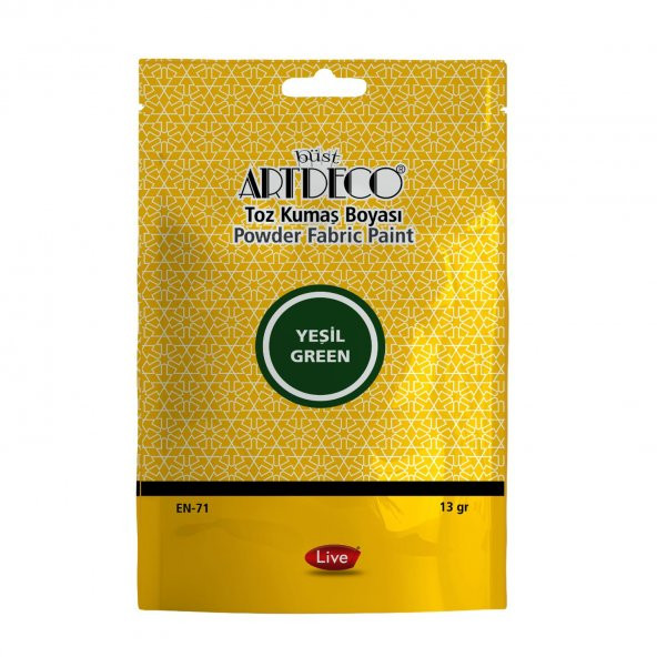 Artdeco Kumaş Boyası Yeşil 2 Paket+Fiske Sabitleme 1 Paket - 3