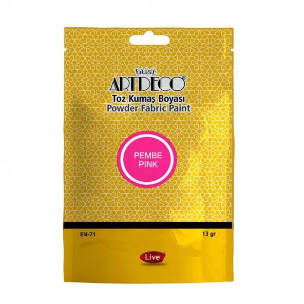 Artdeco Kumaş Boyası Pembe 2 Paket+Fiske Sabitleme 1 Paket - 3