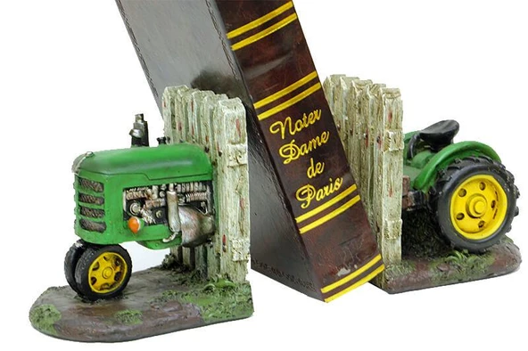 Kitap Stoper Traktör Yeşil Dekoratif Hediyelik - 4