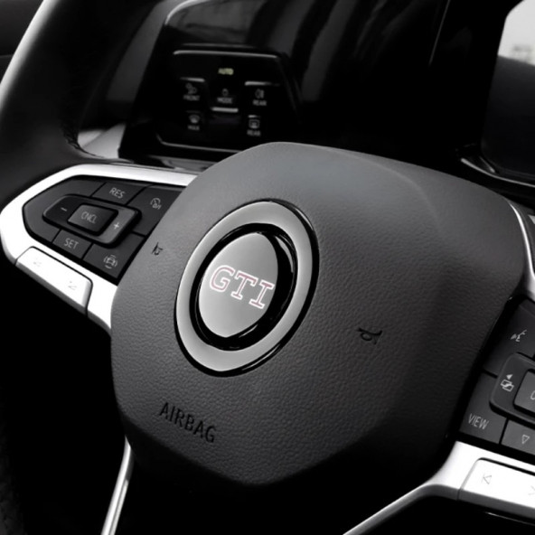 VOLKSWAGEN GOLF 8 POLO TİAGO T-ROC TIGUEN T-CROSS UYUMLU GTI LOGO DİREKSİYON STICKER ürün görseli