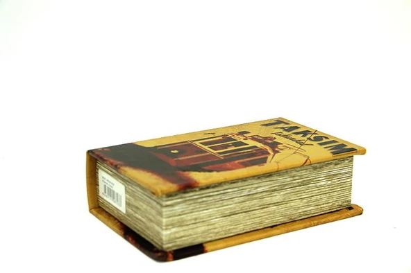 Kutu Kitap Taksim Ahşap Suni Deri Kaplı Dekoratif Hediyelik - 4
