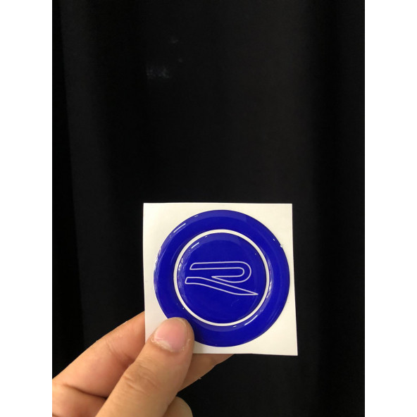 VOLKSWAGEN GOLF 8 POLO TİAGO T-ROC TIGUEN T-CROSS UYUMLU R LOGO DİREKSİYON STICKER ürün görseli