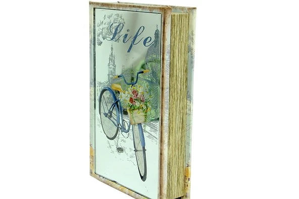 Kutu Kitap Aynalı Bisiklet Dekoratif Hediyelik - 2