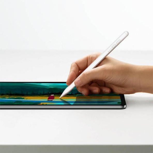 Baseus 130Mah Şarjlı Apple iPad Air 3, 4 Dokunmatik Tablet Kalemi, Aktif Versiyon, Yedek Uçlu, Ledli - 4