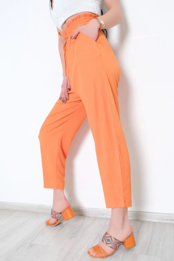 Beli Lastikli Pantolon Oranj - 10534.1059. - 3