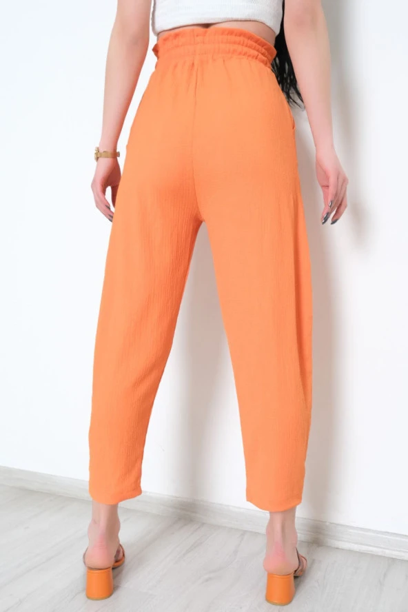 Beli Lastikli Pantolon Oranj - 10534.1059. - 4