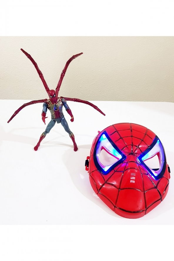 Spiderman Ahtapot Kollu Örümcek Adam Ve Işıklı Maske