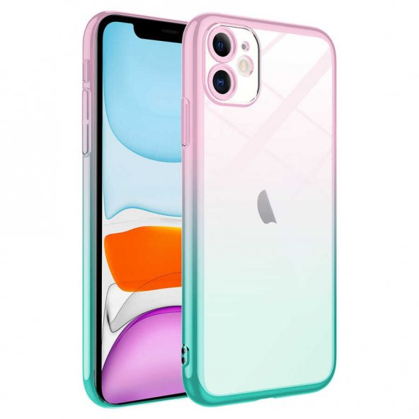 Apple iPhone 11 Kılıf Parlak Renk Geçişli Kamera Korumalı Zore Senkron Kapak - 5