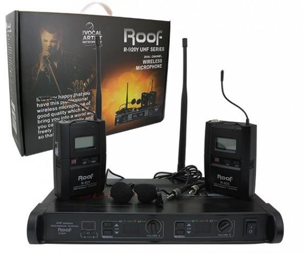 ROOF R-920 2 YAKA 2 KANAL UHF TELSİZ MİKROFON