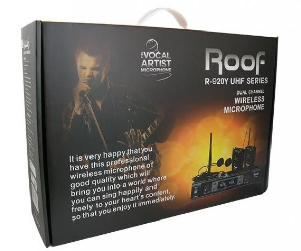 ROOF R-920 2 YAKA 2 KANAL UHF TELSİZ MİKROFON - 3