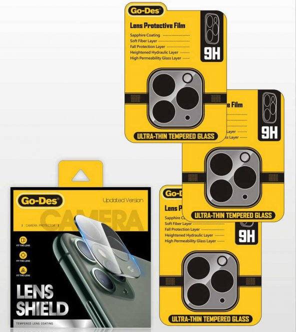 Apple iPhone 11 Go Des Lens Shield Kamera Lens Koruyucu - 3