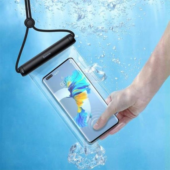 Baseus IPX8 Su Geçirmez Su Altı Dokunmatik Telefon Kılıfı, Boyun Askılı, Deniz, Havuz İçin Kılıf