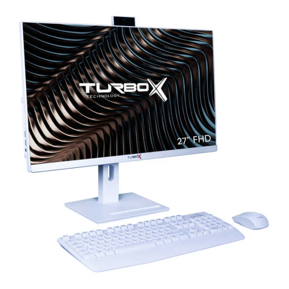 Turbox TAx741 i5 4440 8GB Ram 256GB SSD 27 inç Bluetooth Webcam Pivot Beyaz All In One Bilgisayar