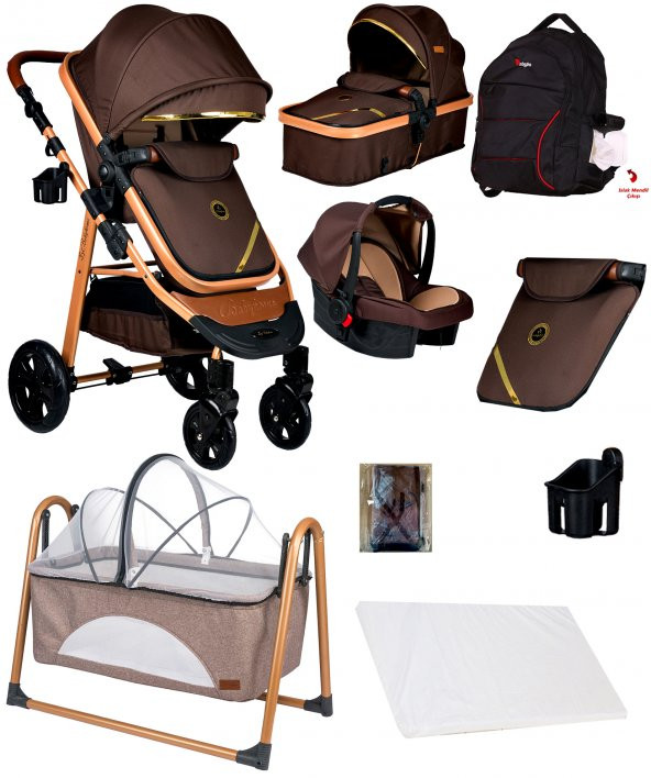 Yeni Ekonomi Paket 8 In 1 Baby Home 940 Travel Sistem Bebek Arabası 340 Anne Yanı Bebek Sepeti Beşik - 4