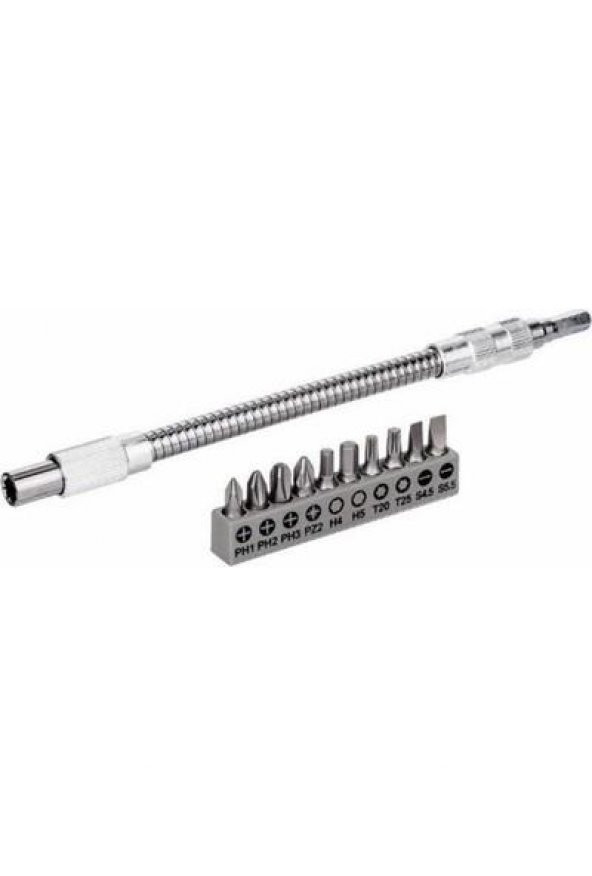 Bosch 10 Parça Vidalama+Uzatma Adaptörü 20 Cm. 2.608.522.376