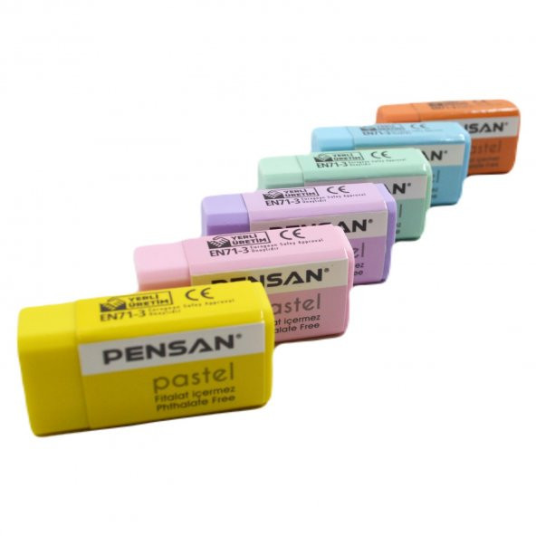 Pensan Orta Boy Silgi Pastel Renkler No:24 (PS24P) 1 Adet