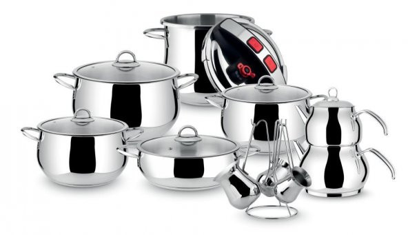 Lines Zeycan Çeyiz Seti 18 Parça Metal Kulp