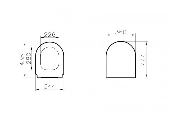 VitrA Zentrum Round Yavaş Kapanır Klozet Kapağı Beyaz 127-003-009 - 2