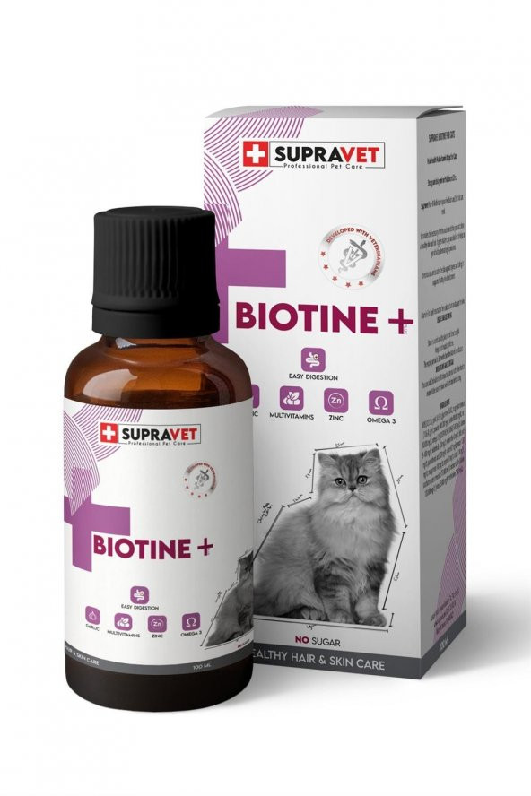 Supravet Biotine Cat Deri Tüy Sağlığı Damlası 100 Ml