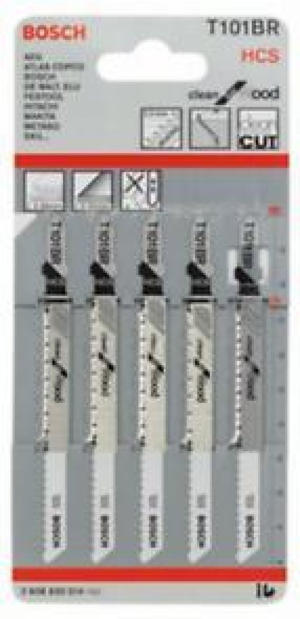 BOSCH Dekupaj Bıçağı CleanforWood T101BR 5´li 2.608.630.014