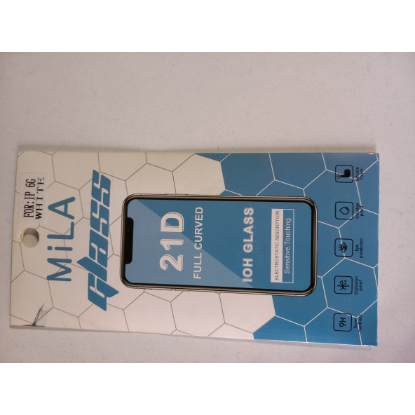 ASLANTİC İPHONE 6 BEYAZ 21D CAM KORUYUCU - 1