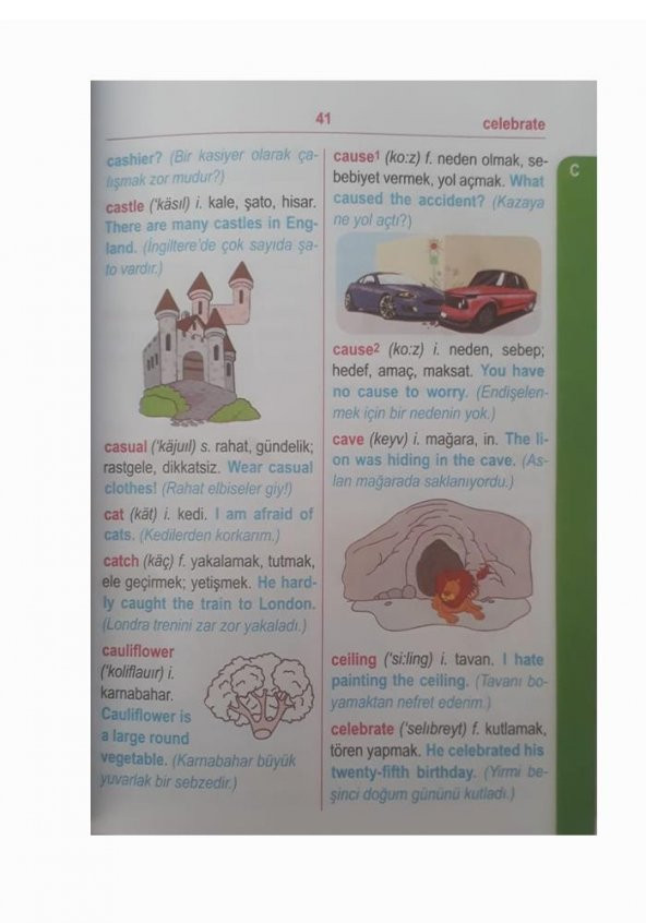 Resimli İngilizce Sözlük Ema İngilizce Türkçe Renkli Sözlük 14x19 cm 1 Adet 2,3,4 Sınıf - 2