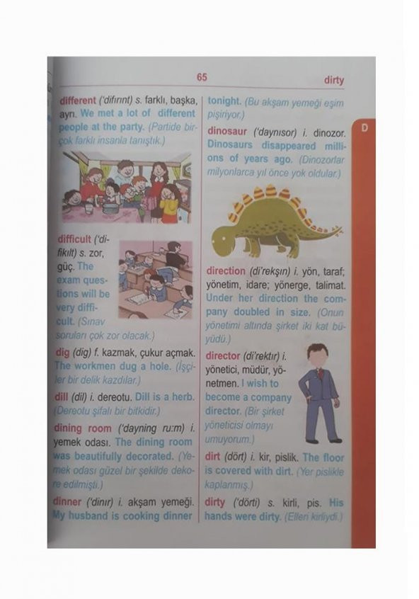 Resimli İngilizce Sözlük Ema İngilizce Türkçe Renkli Sözlük 14x19 cm 1 Adet 2,3,4 Sınıf - 3