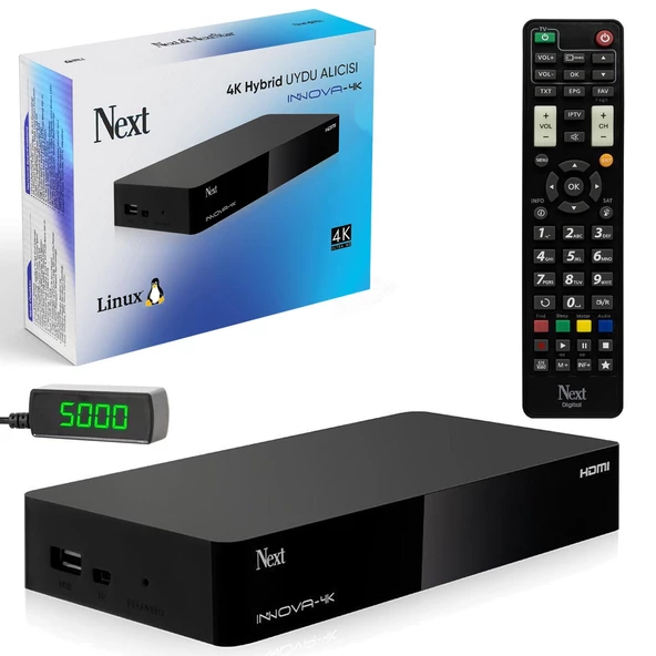 NEXT INNOVA-4K Uydu Alıcı Mini 4K Hibrit Iptv Dahili Wifi Ethernet Youtube - 1