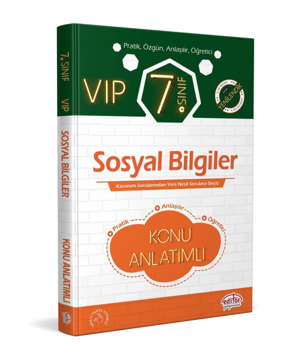 7.Sınıf VIP Sosyal Bilgiler Konu Anlatımlı Editör Yayınları