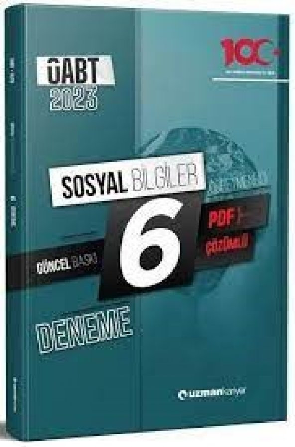 Uzman Kariyer Yayınları 2023 ÖABT Sosyal Bilgiler Öğretmenliği 6 Deneme PDF Çözümlü