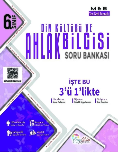 6.Sınıf Din Kültürü ve Ahlak Bilgisi Soru Bankası Özgün Bilim Yayınları