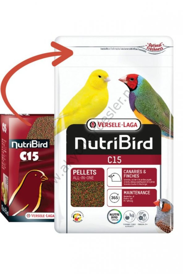 Nutribird C15 Granül Kuş Maması 3 Kg ( AÇIK )