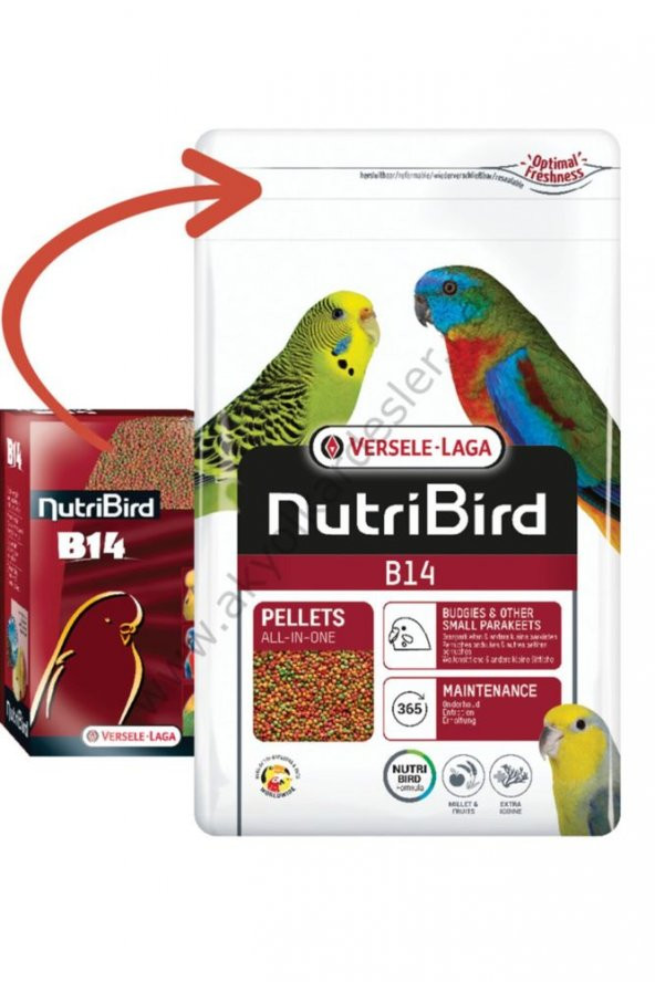 Nutribird B14 Muhabbet Kuşları Ve Paraketler Için Meyveli Pelet Yem 3 Kg