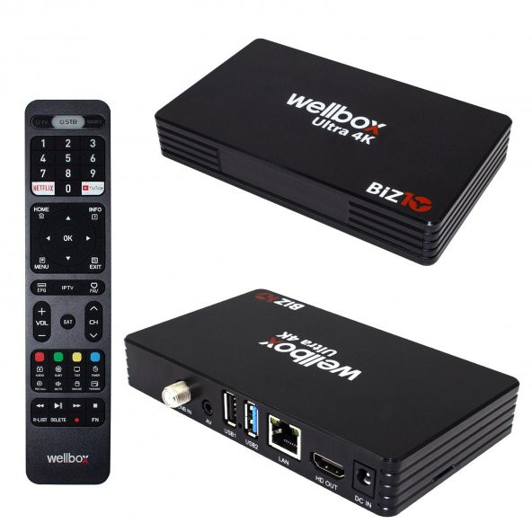 WELLBOX BİZ-10 Android Tv Box Uydu Alıcı 2+16GB