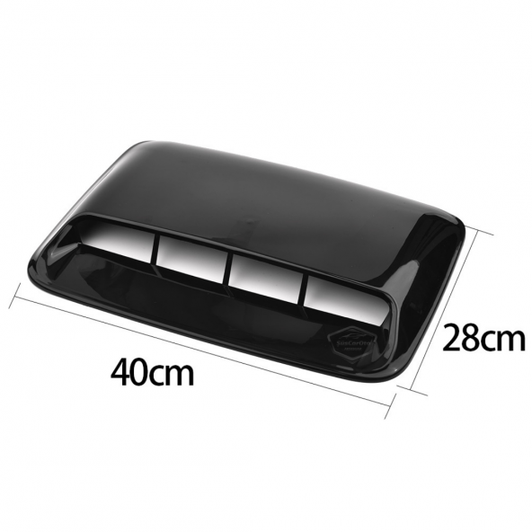Üniversal Her Araca Uyumlu Geniş Kaput Üstü Havalandırma Izgarası Tavan Vent Air Scoop İthal 40 x 28 cm - 4