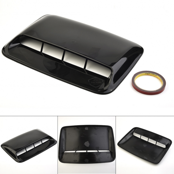 Üniversal Her Araca Uyumlu Geniş Kaput Üstü Havalandırma Izgarası Tavan Vent Air Scoop İthal 40 x 28 cm - 5