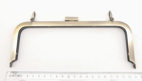 Angel Çanta Aksesuar 21 Cm Antik Dikdörtgen Çanta Klipsi Çanta Bursu - 2