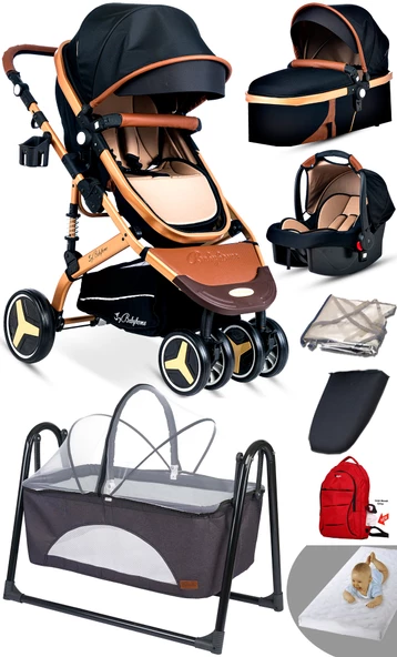 Yeni Ekonomi Paket 8 İn 1 Baby Home 945 Travel Sistem Bebek Arabası 340 Anne Yanı Bebek Sapeti Beşik - 2