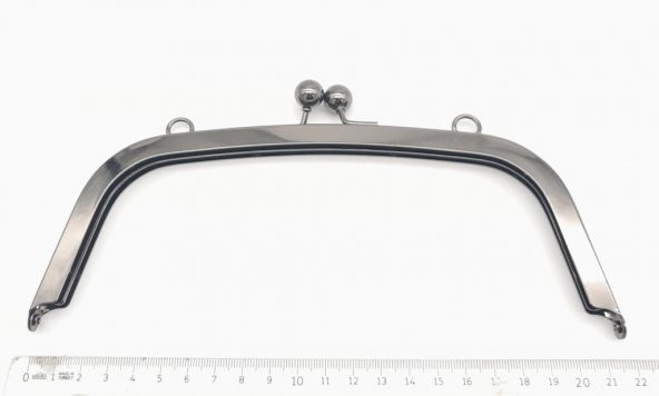 Angel Çanta Aksesuar 21.5 Cm Füme Oval Köşe Çanta Klipsi Çanta Bursu - 2