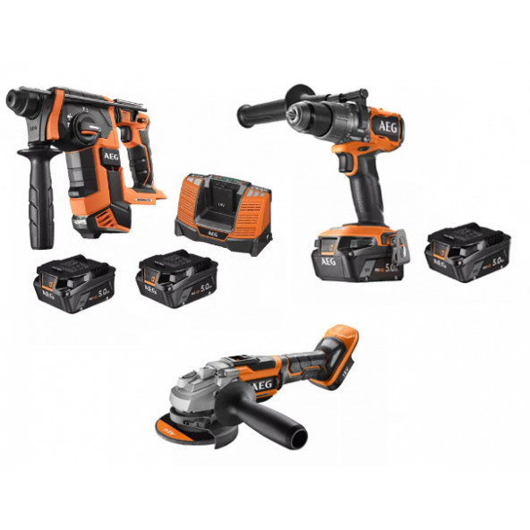 Aeg BBH18BL '' BSB18C3BL '' BEWS18-125BLPX Profesyonel Akülü Set