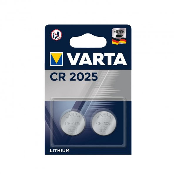 VARTA Pil Düğme 2025 3V 2Li Paket